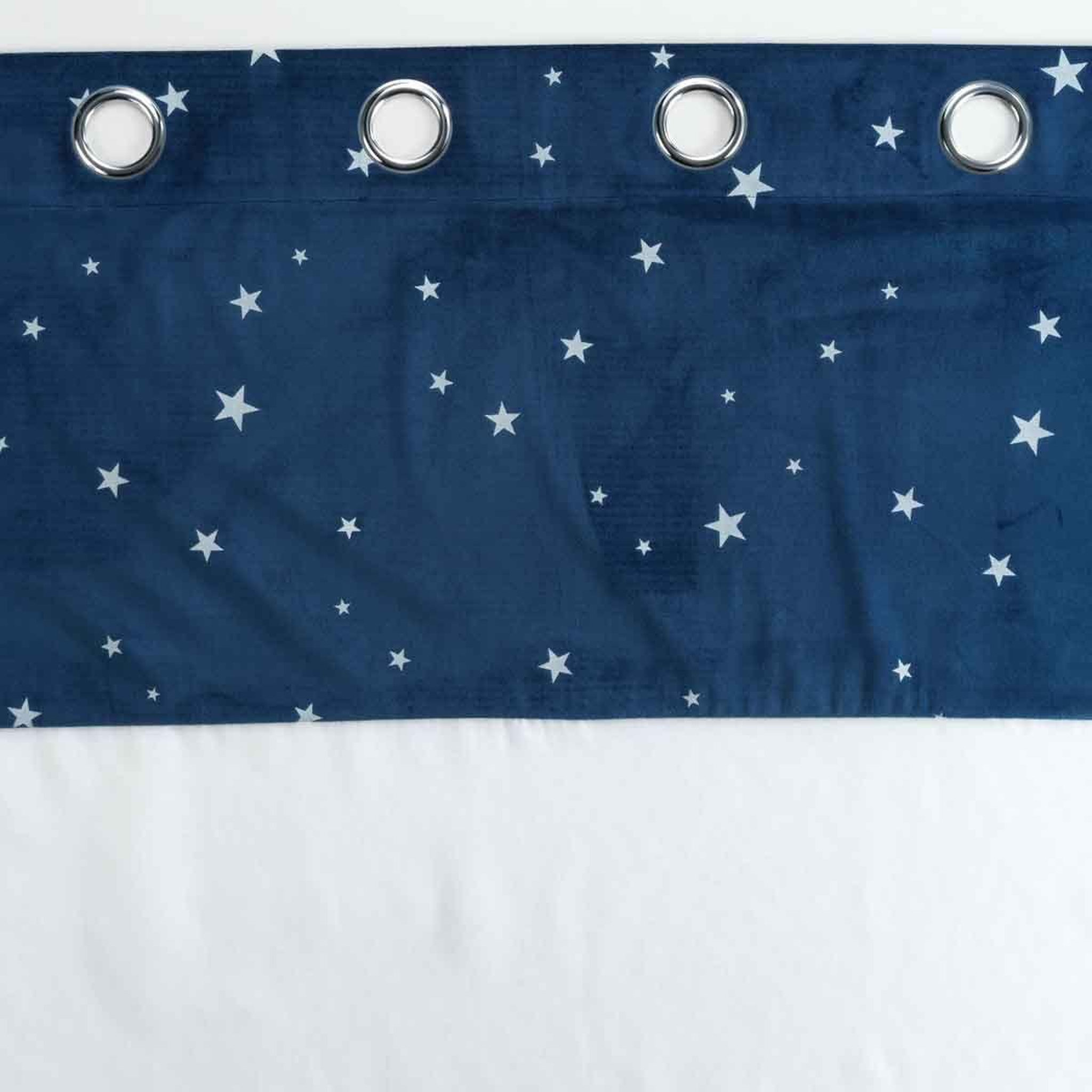 Voir la diapositive 3 : Douceur d'Intérieur Rideau Voilage Phosphorescent  Moonlight  140x280cm Bleu