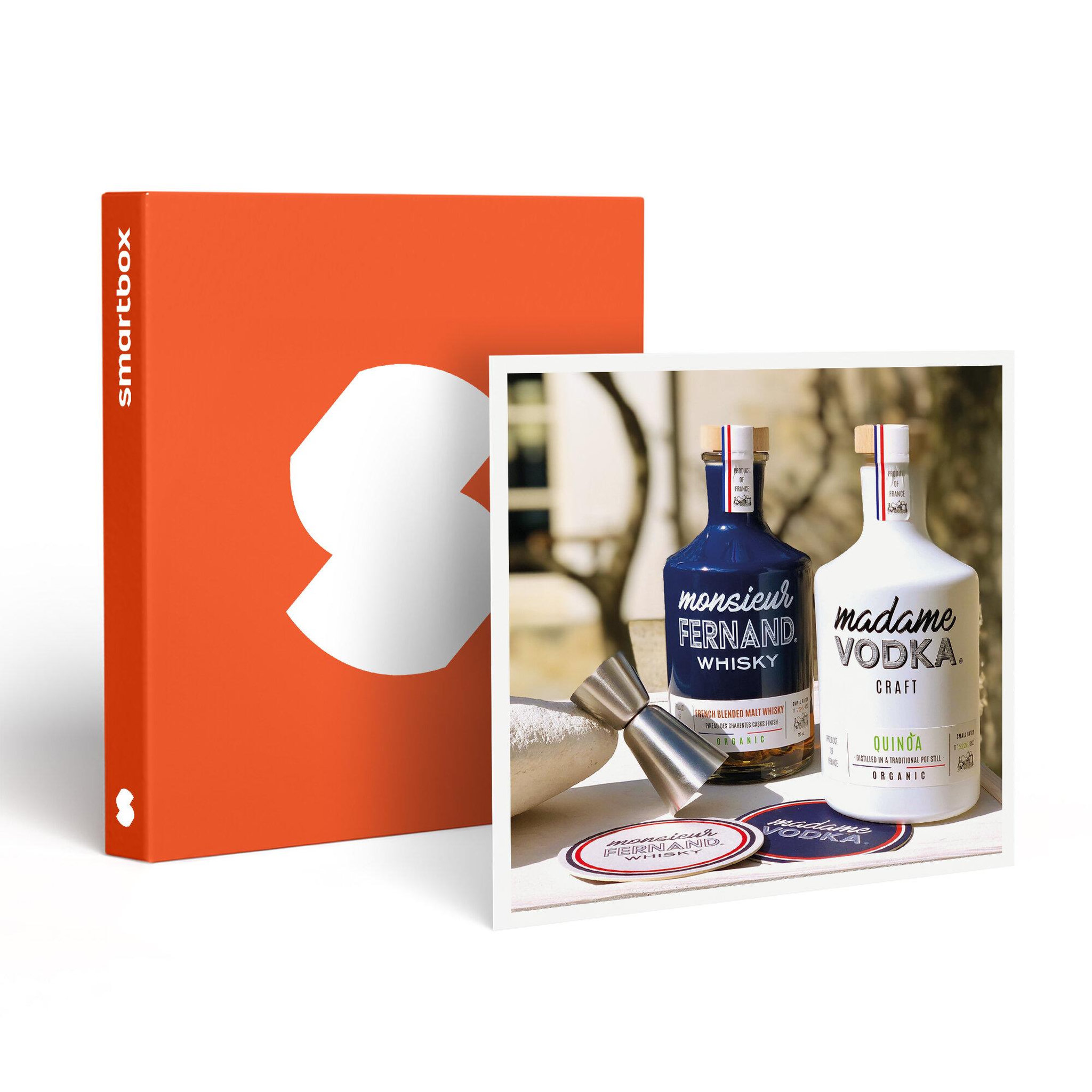 Smartbox Coffret spiritueux & cocktail avec vodka et whisky à domicile - coffret cadeau gastronomie