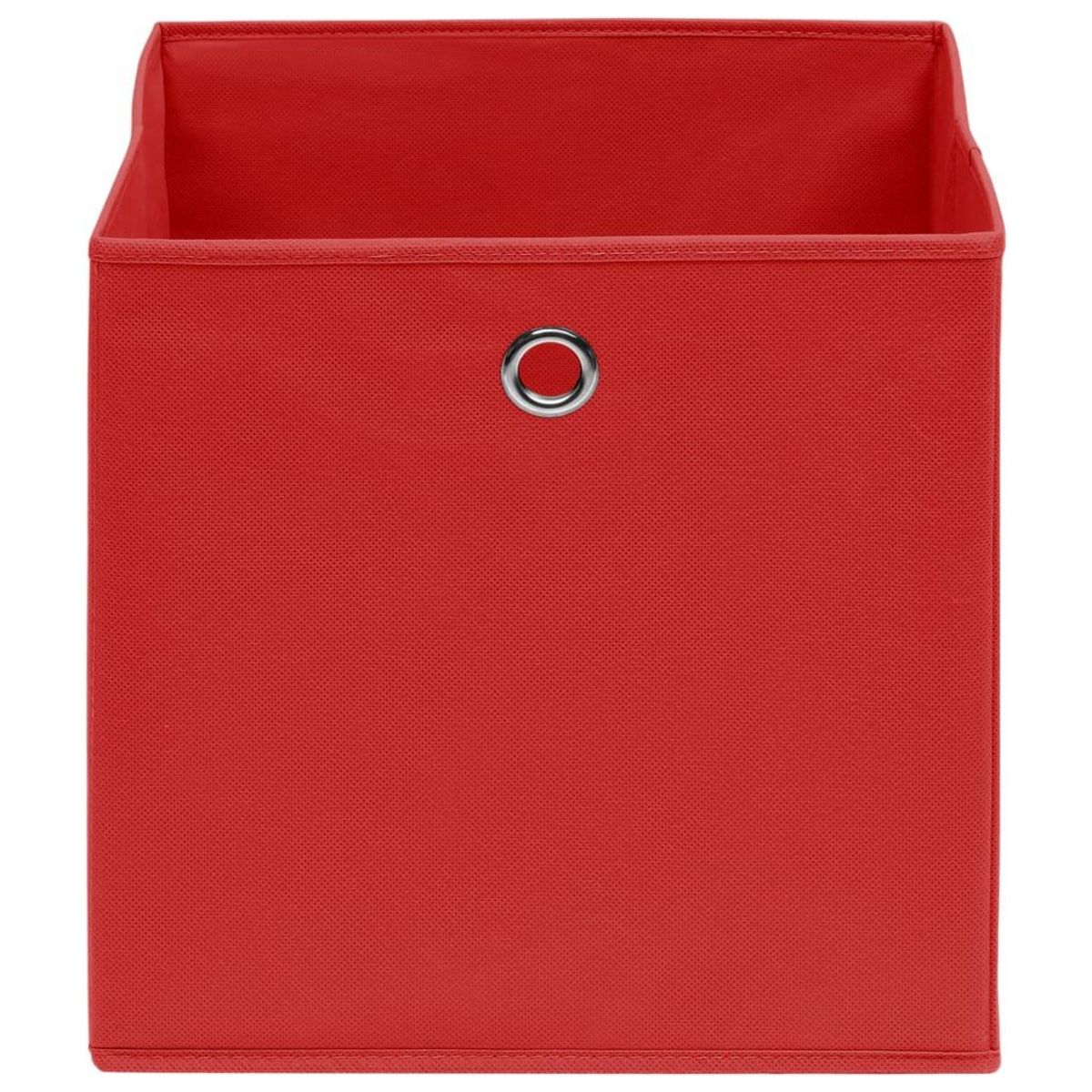 VIDAXL Boîtes de rangement 10 pcs Rouge 32x32x32 cm Tissu