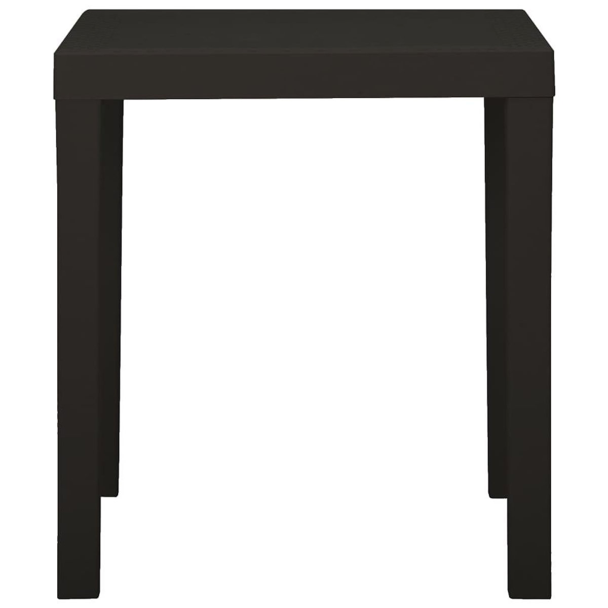 VIDAXL Table de jardin Anthracite 79x65x72 cm Plastique