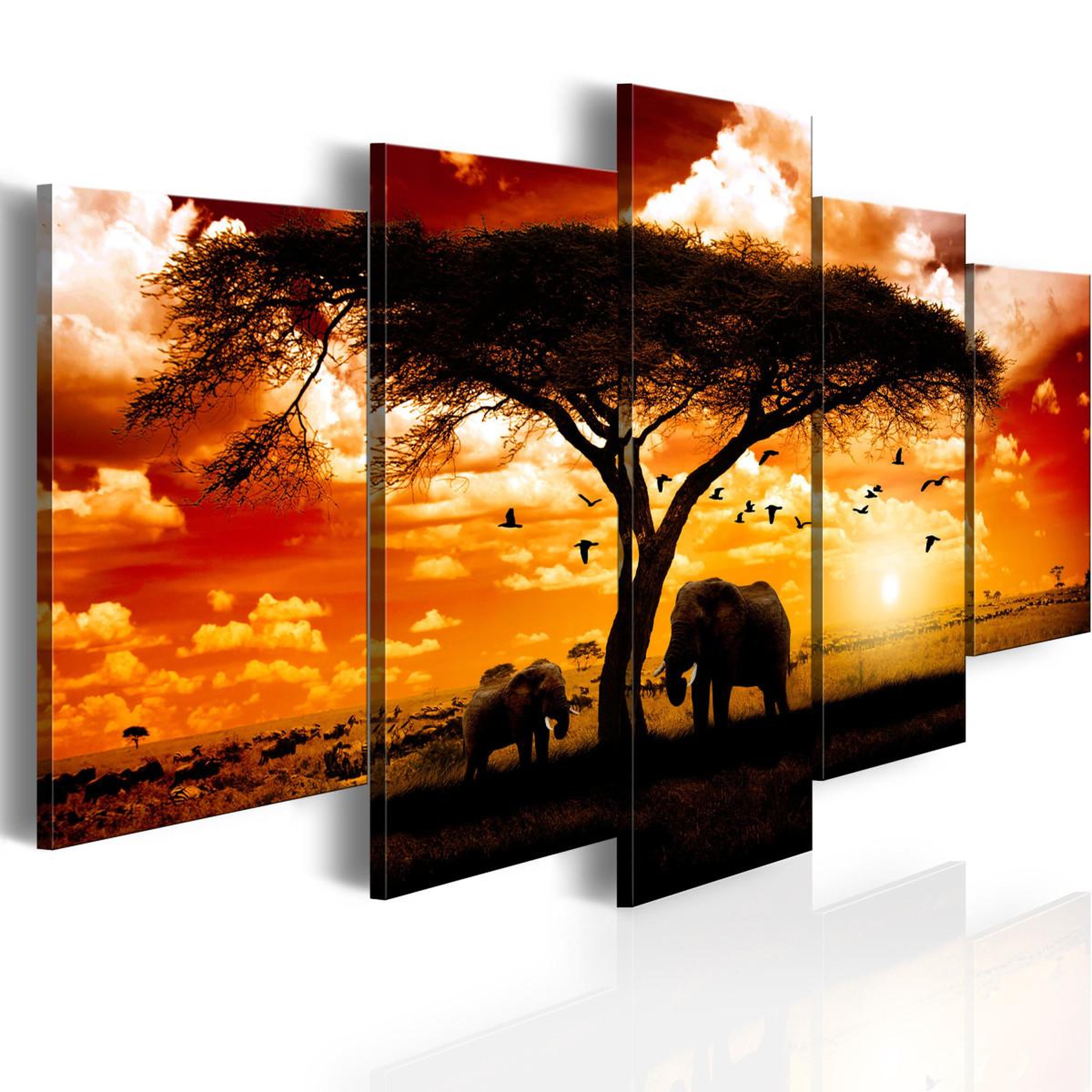Voir la diapositive 1 : Paris Prix Tableau imprimé  oiseaux de la savane