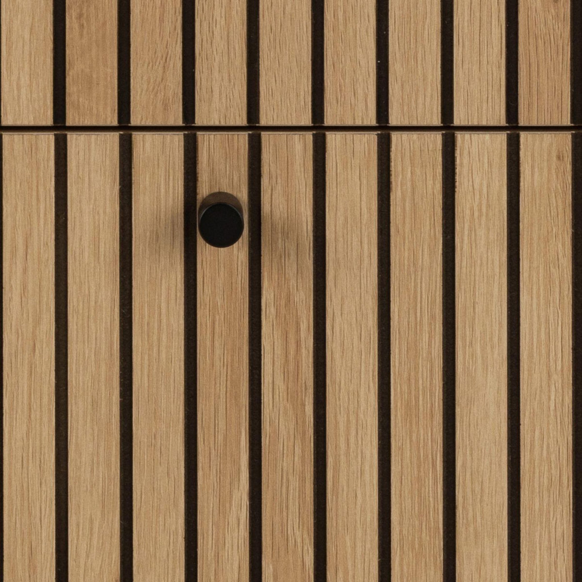 TOILINUX Commode rectangulaire 3 tiroirs effet tasseaux BAÏKAL - Beige