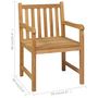 Voir la diapositive 6 : VIDAXL Ensemble a manger de jardin 5 pcs Bois de teck massif