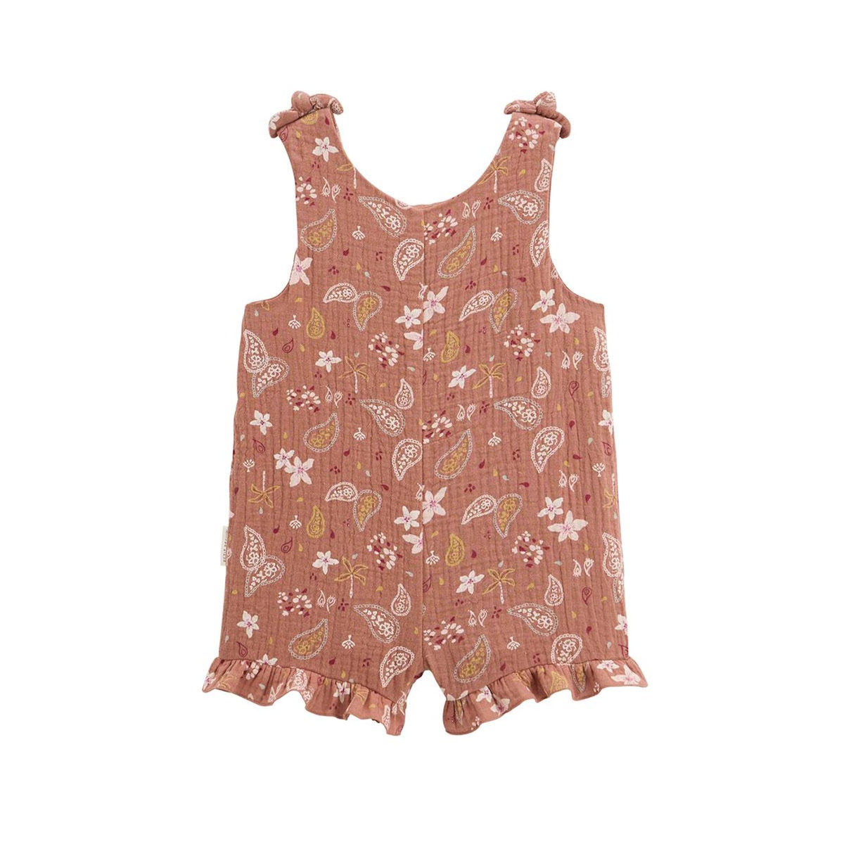 Petit Béguin Combishort bébé en gaze de coton Arizona