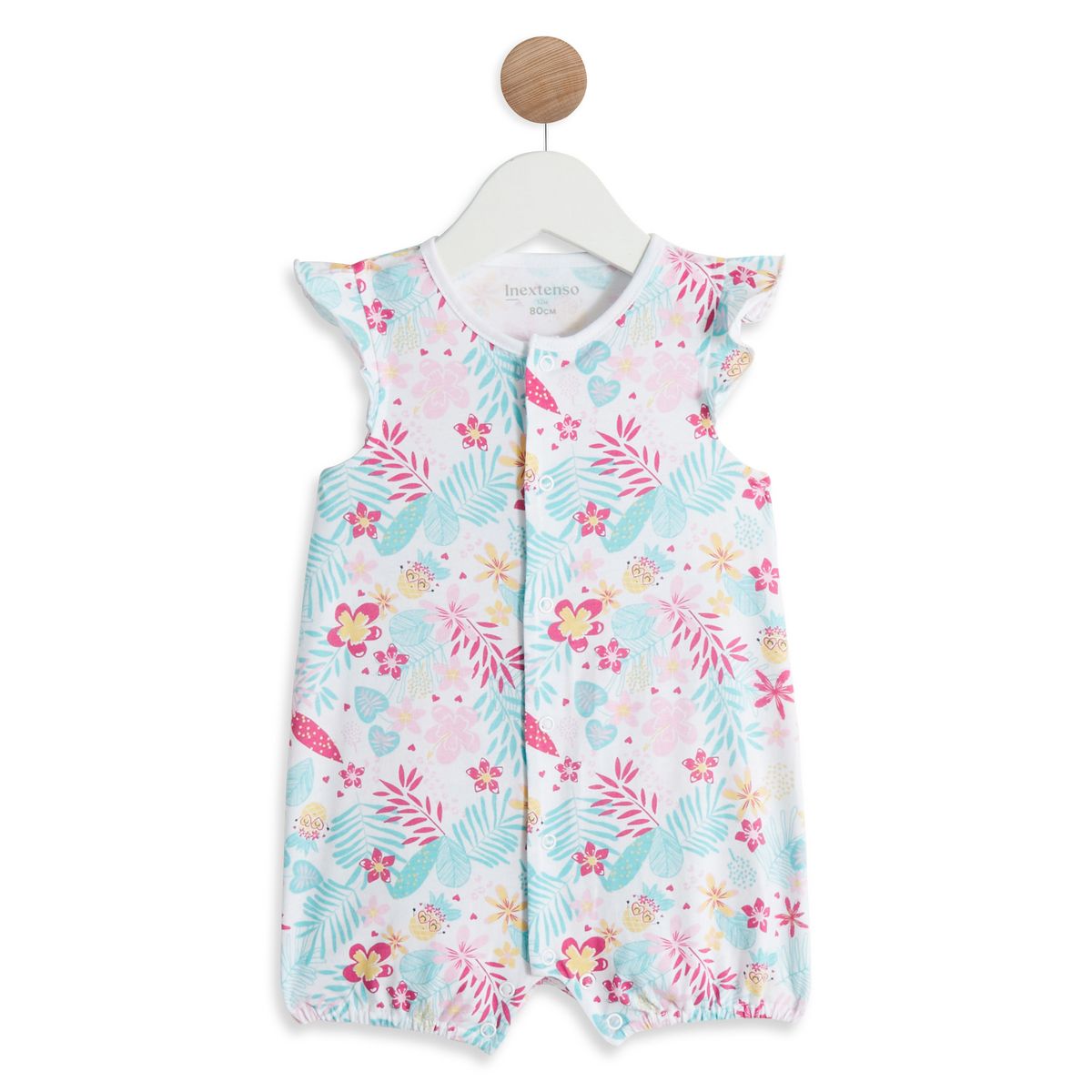 INEXTENSO Combicourte jersey palmiers bébé fille