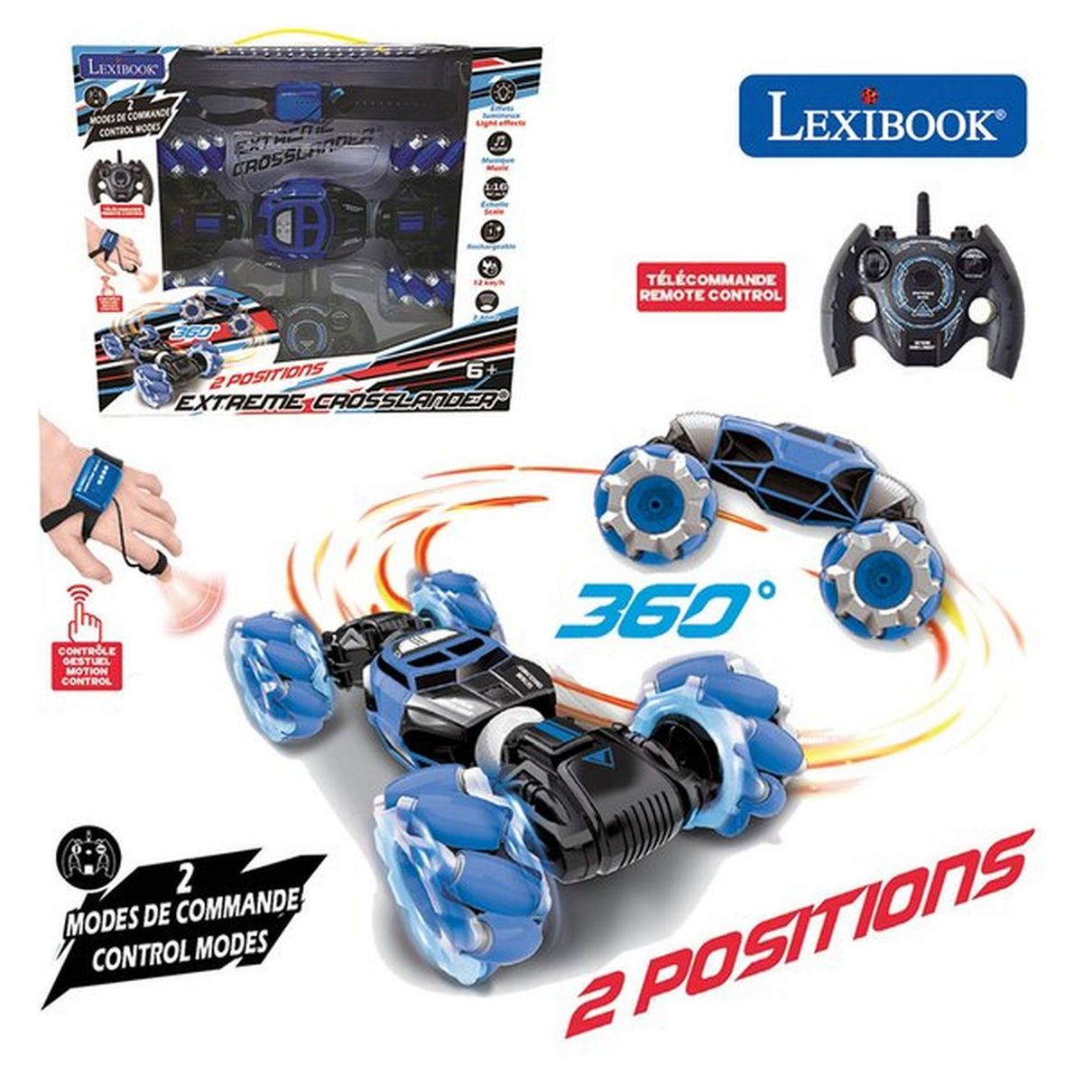 LEXIBOOK Voiture radio commandée Extrême Crosslander