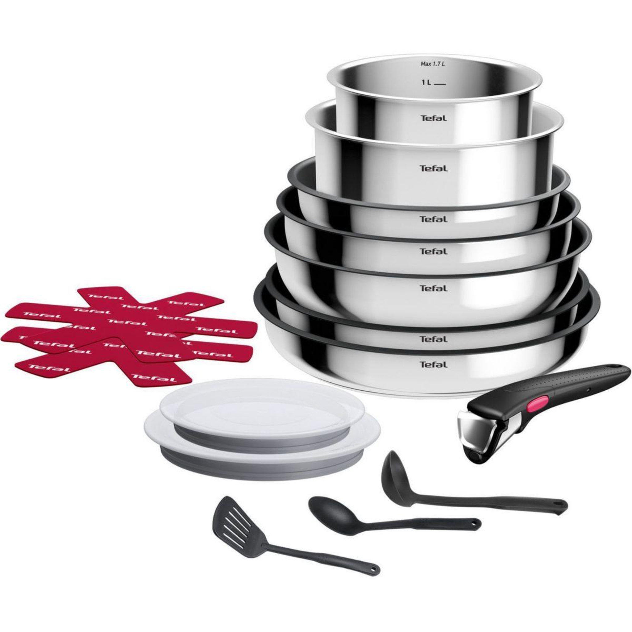 TEFAL Batterie de cuisine ingenio cook eat 15 pcs l881sf04
