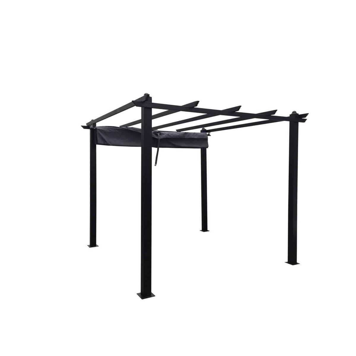 CONCEPT USINE Tonnelle autoportante 3 x 3 m en aluminium et toile grise REGIA