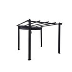 CONCEPT USINE Tonnelle autoportante 3 x 3 m en aluminium et toile grise REGIA