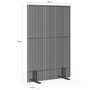 Voir la diapositive 4 : ID MARKET Paravent extérieur ajouré claustra décoratif 120 x 180 cm persiennes verticales métal gris anthracite