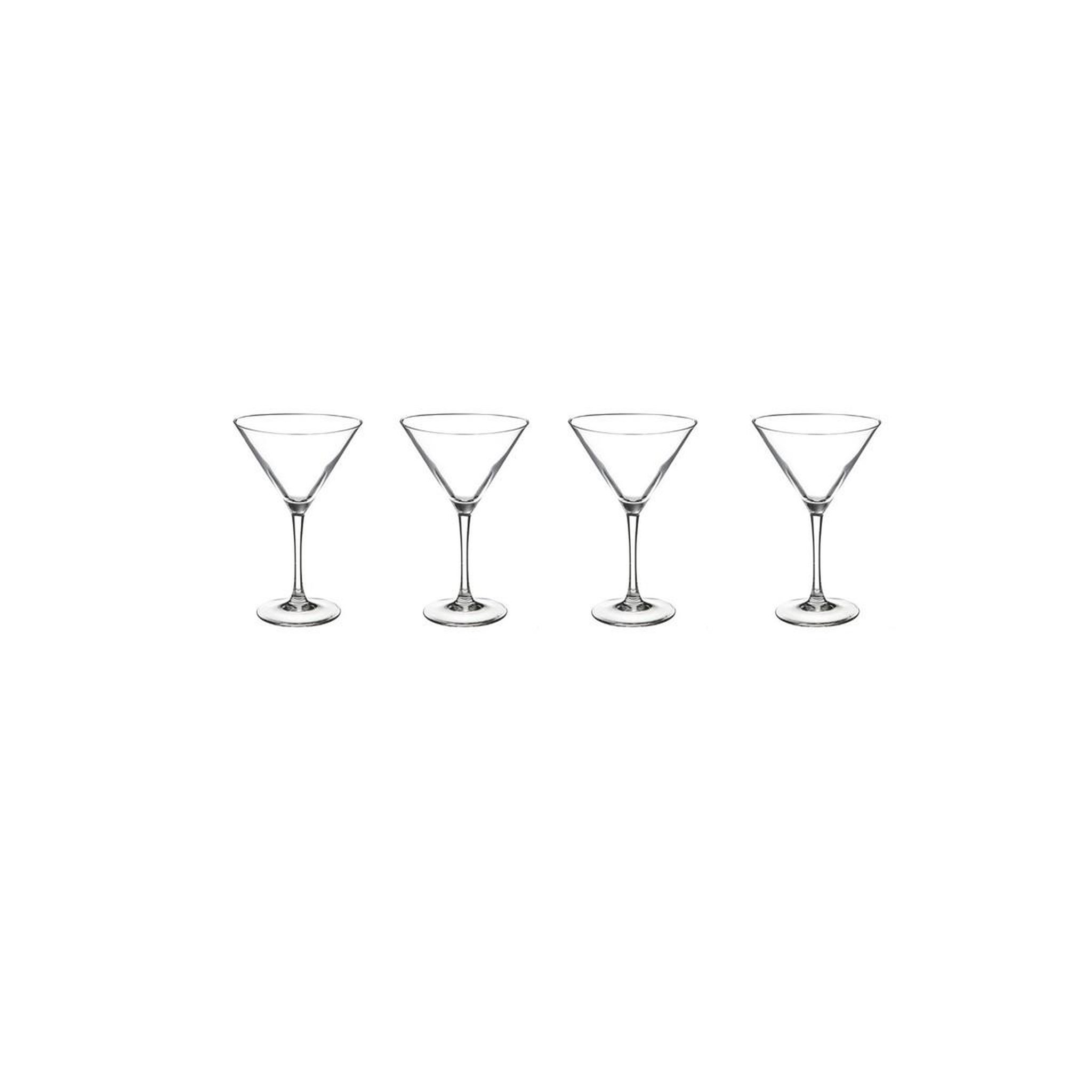 SECRET DE GOURMET Lot de 4 verres à pied  cocktail  30cl transparent