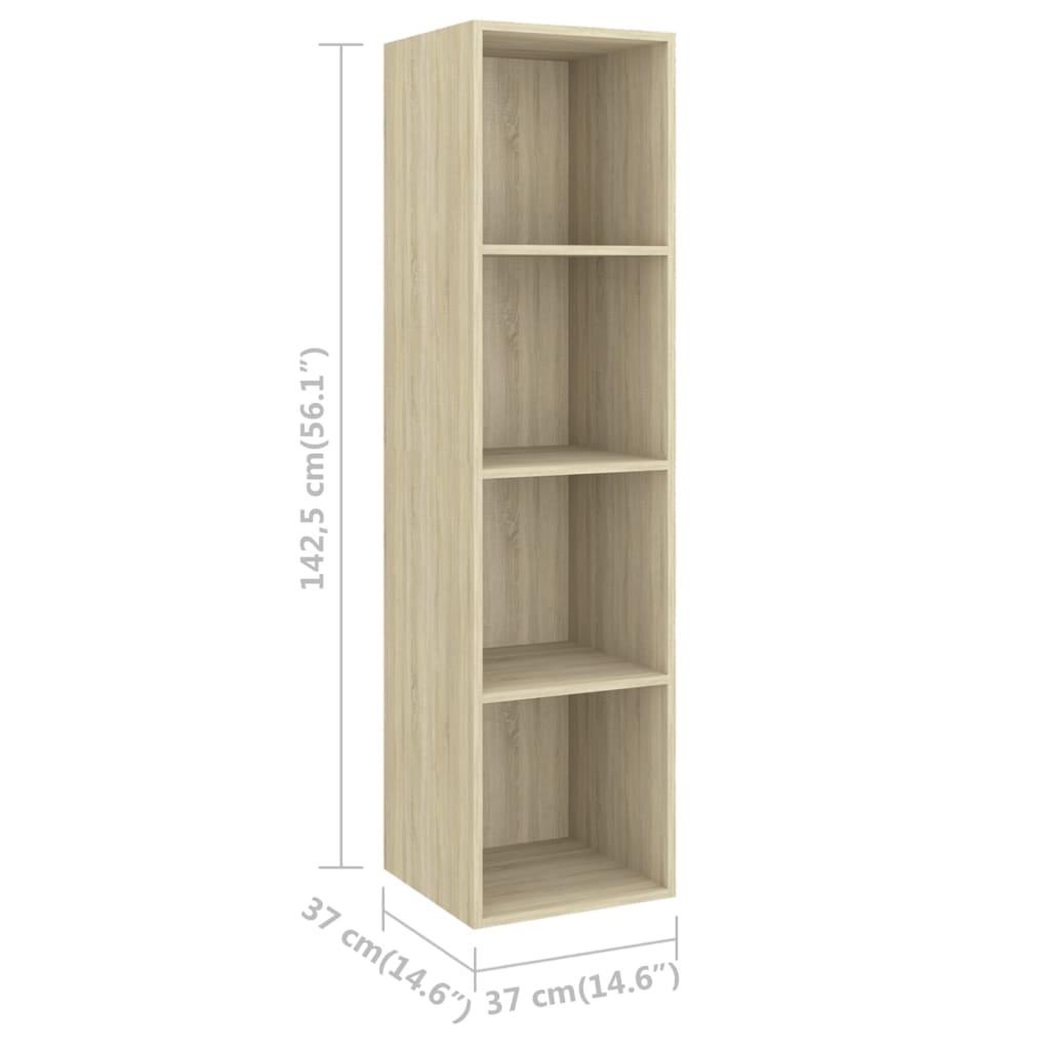 Voir la diapositive 6 : VIDAXL Meubles TV muraux 4 pcs Chene sonoma Bois d'ingenierie