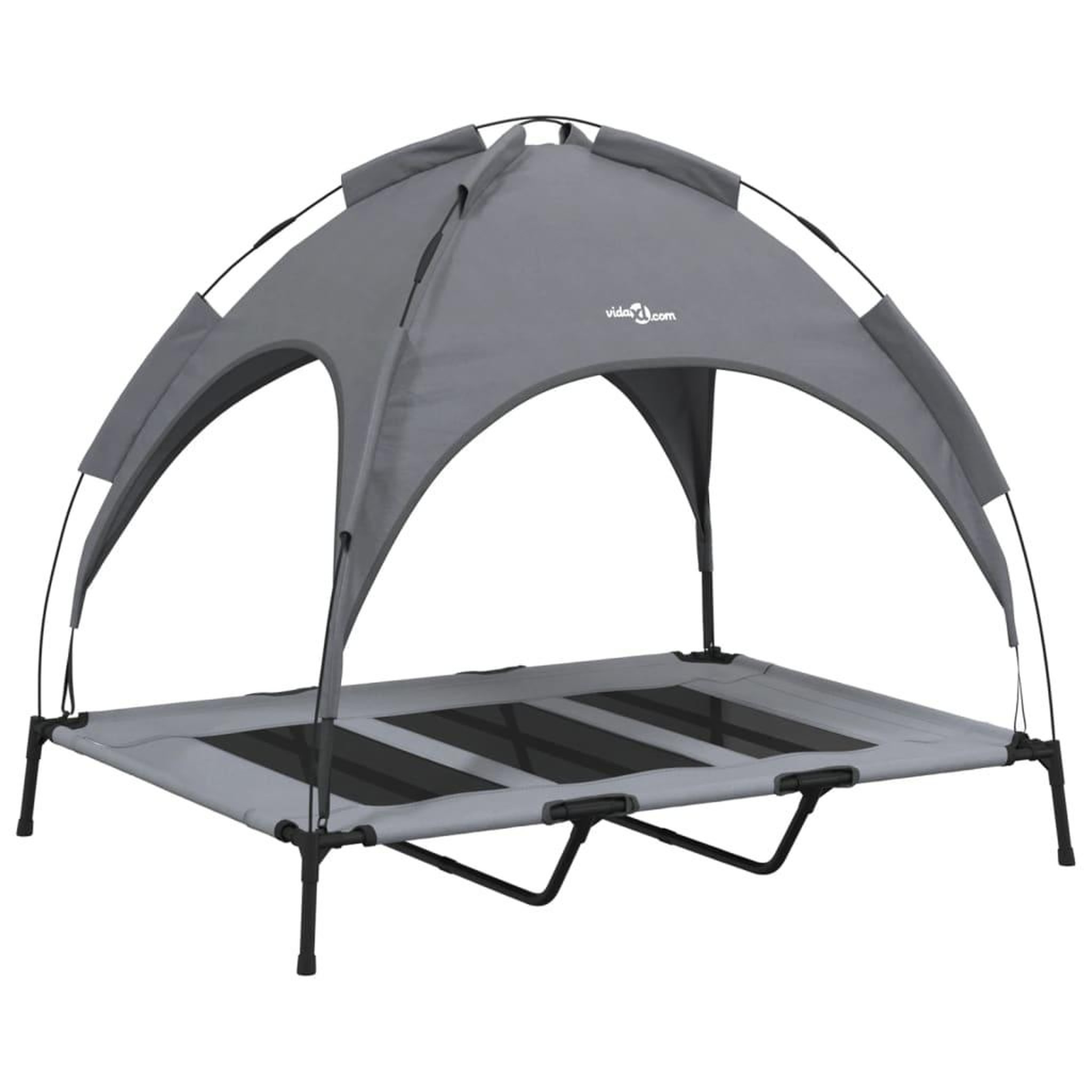 Voir la diapositive 2 : VIDAXL Lit pour chien avec auvent anthracite tissu Oxford et acier