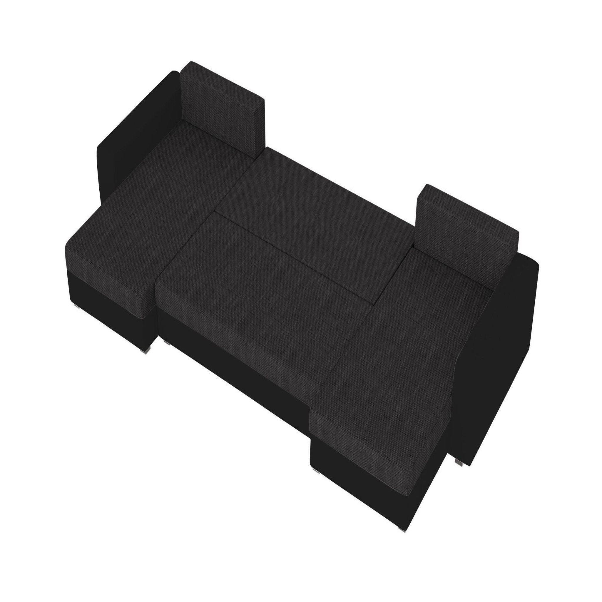 Voir la diapositive 3 : BEST MOBILIER Romy - canapé panoramique en u - 7 places - convertible avec coffre - en tissu et pu