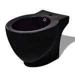 VIDAXL Bidet rond a poser en ceramique sanitaire noir