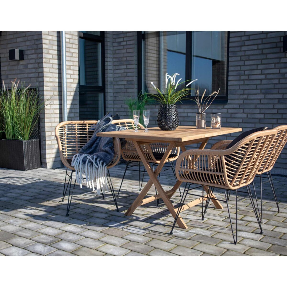 LISA DESIGN Candelaria - lot de 2 chaises - en poly rotin