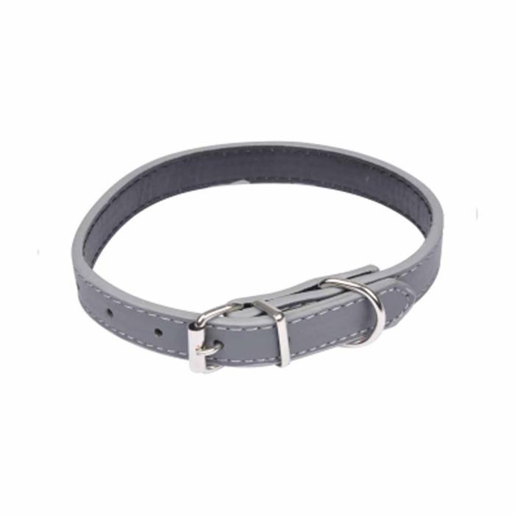 Voir la diapositive 2 : LOVE STORY Collier pour chien  design uni  30cm gris