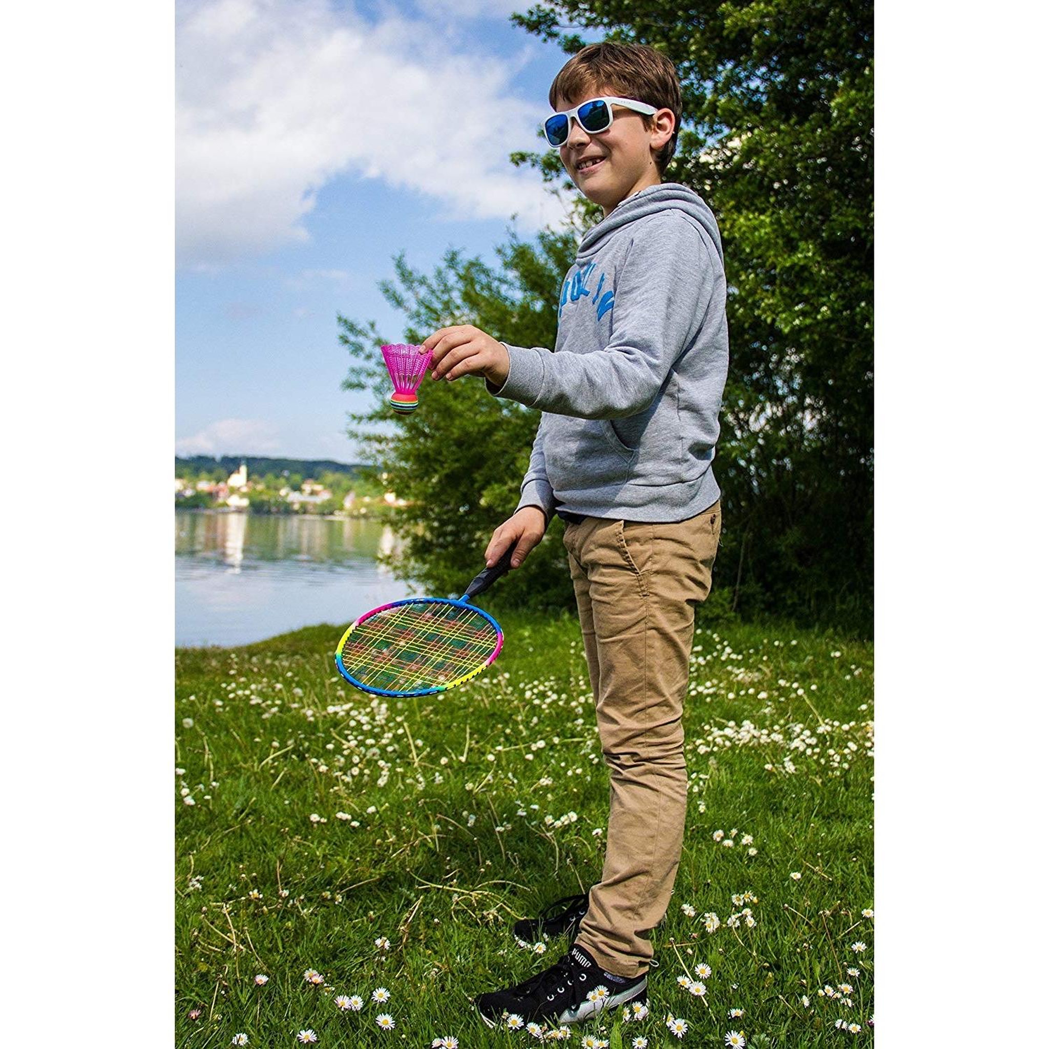 Voir la diapositive 4 : SCHILDKRÖT FUN SPORT Sk Badminton Set Junior avec housse 2 Raquettes