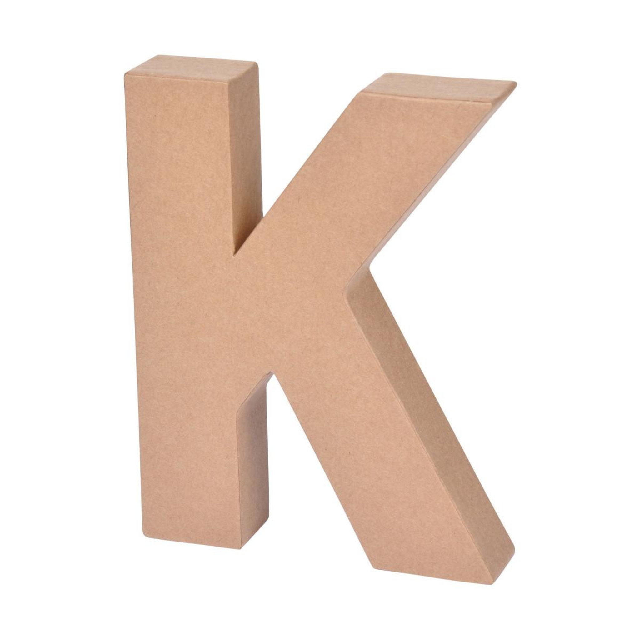 HOMEA Décoration Murale  Lettres Carton K  18cm Naturel