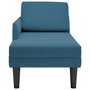 Voir la diapositive 4 : VIDAXL Fauteuil long avec coussin et accoudoir droit bleu velours