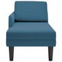 Voir la diapositive 4 : VIDAXL Fauteuil long avec coussin et accoudoir droit bleu velours