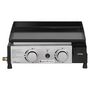 Voir la diapositive 4 : GARDENSTAR Plancha gaz à poser - 2 brûleurs - 5KW - Acier