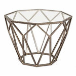 Paris Prix Table d'Appoint Design en Verre  Nila  55cm Bronze