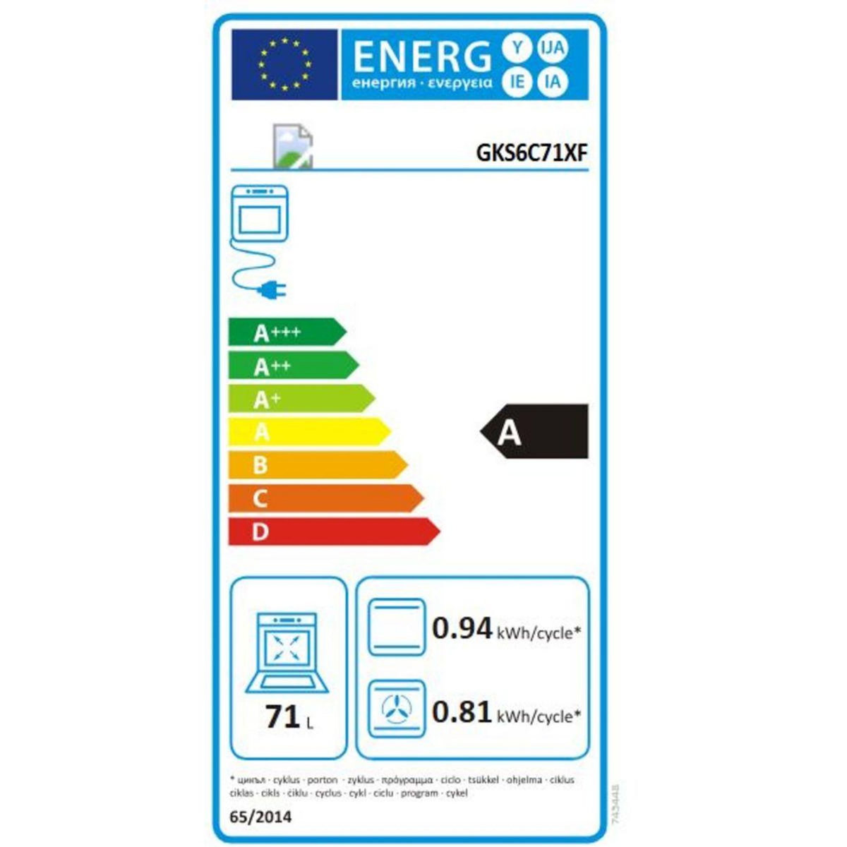 GORENJE Cuisinière gaz GKS6C71XF