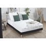 Voir la diapositive 4 : Ensemble literie matelas ressorts ensachés 20cm + sommier tapissier noir 140x190 cm ASTRE