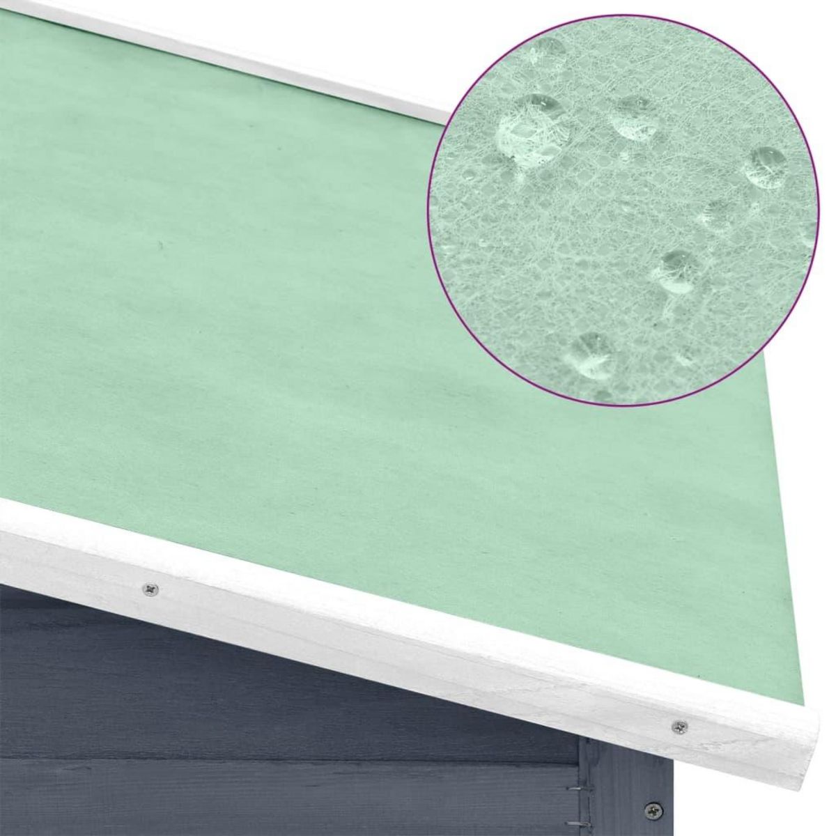 VIDAXL Poulailler avec nichoir Gris et blanc Bois de sapin massif