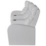 VIDAXL Fauteuil inclinable a 3 places Cuir synthetique Blanc