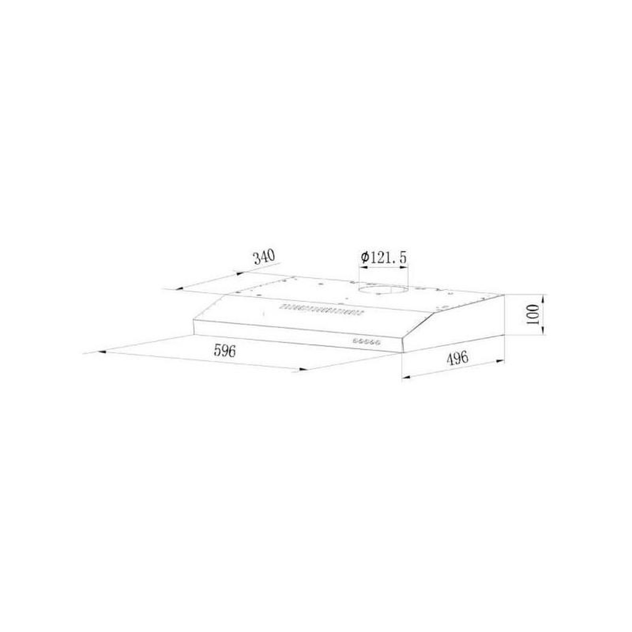 Voir la diapositive 3 : Rosieres Hotte visière 60cm 348m3/h blanc - rhc638/1rb