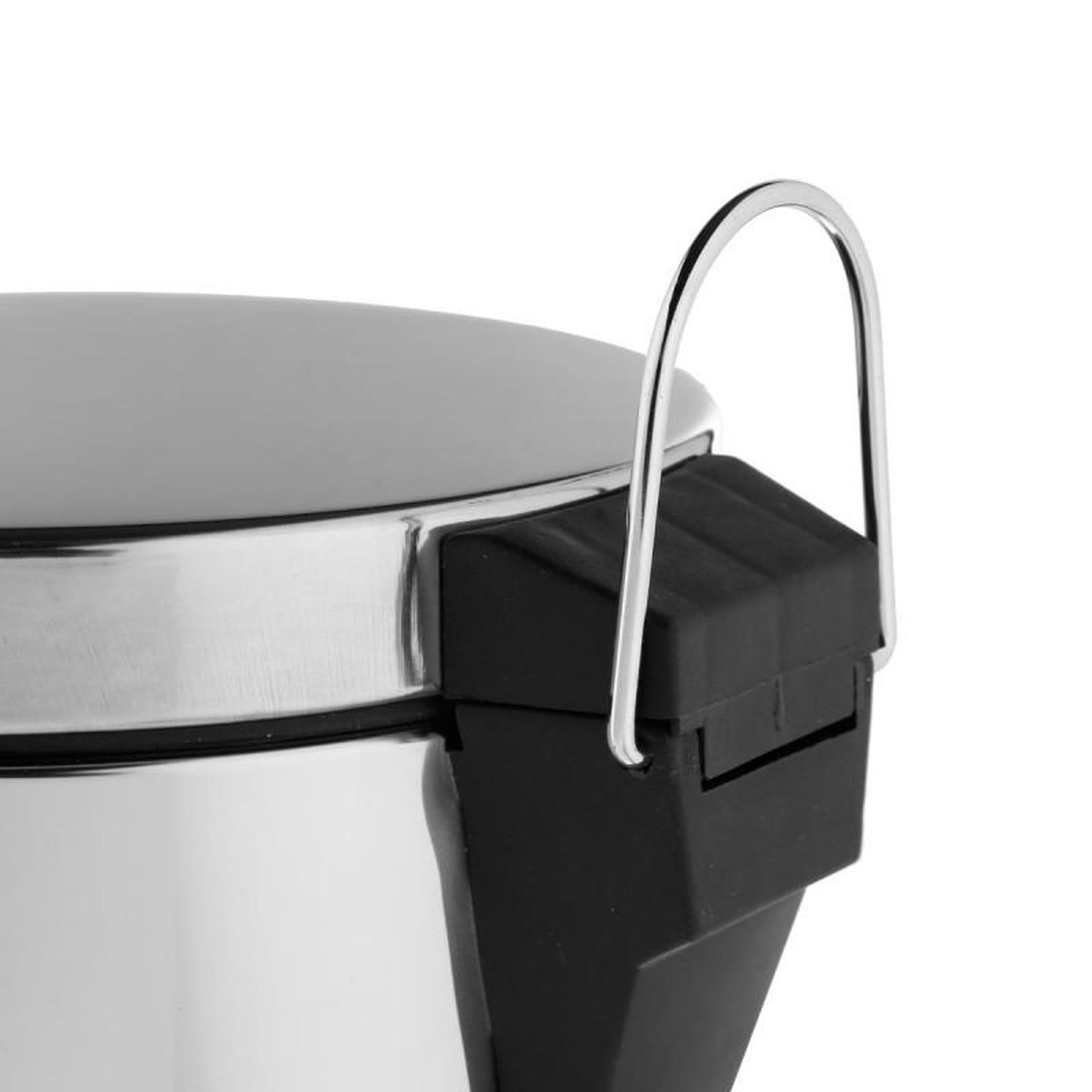Voir la diapositive 4 : FIVE Poubelle Ronde  Inox Brossé  30L Argent