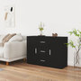 Voir la diapositive 1 : VIDAXL Buffet Noir 91x29,5x65 cm Bois d'ingenierie