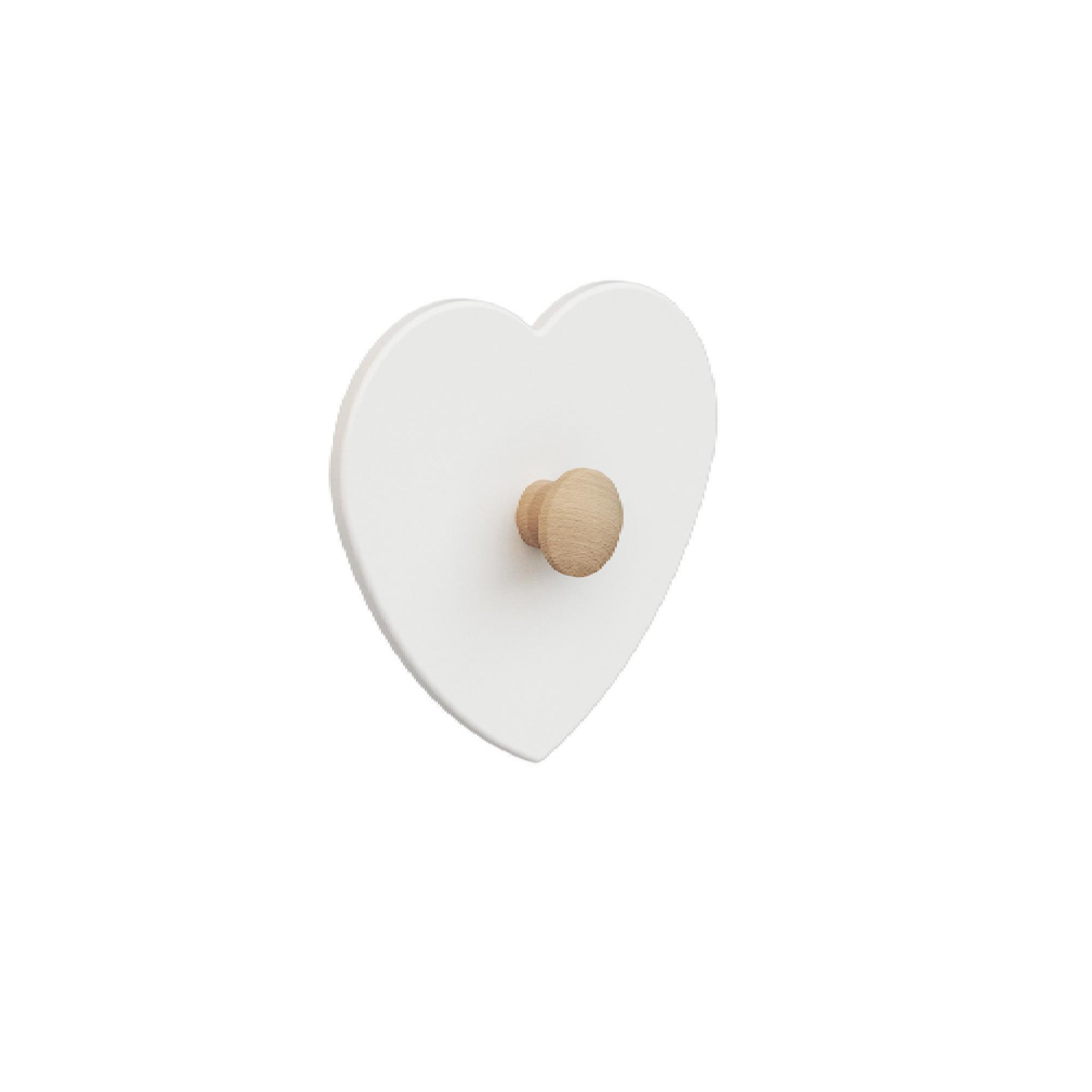 Voir la diapositive 3 : AT4 Patère enfant cur en bois essentiel blanc et hêtre brut