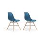 Voir la diapositive 1 : Lot de 2 chaises pieds bois massif NERA
