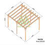 Voir la diapositive 2 : JARDIDECO Carport en bois lamellé-collé Nîmes 600 x 500 cm - Maderland