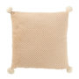 Voir la diapositive 1 : Paris Prix Coussin Déco à Pompons  Ulysse  45x45cm Beige