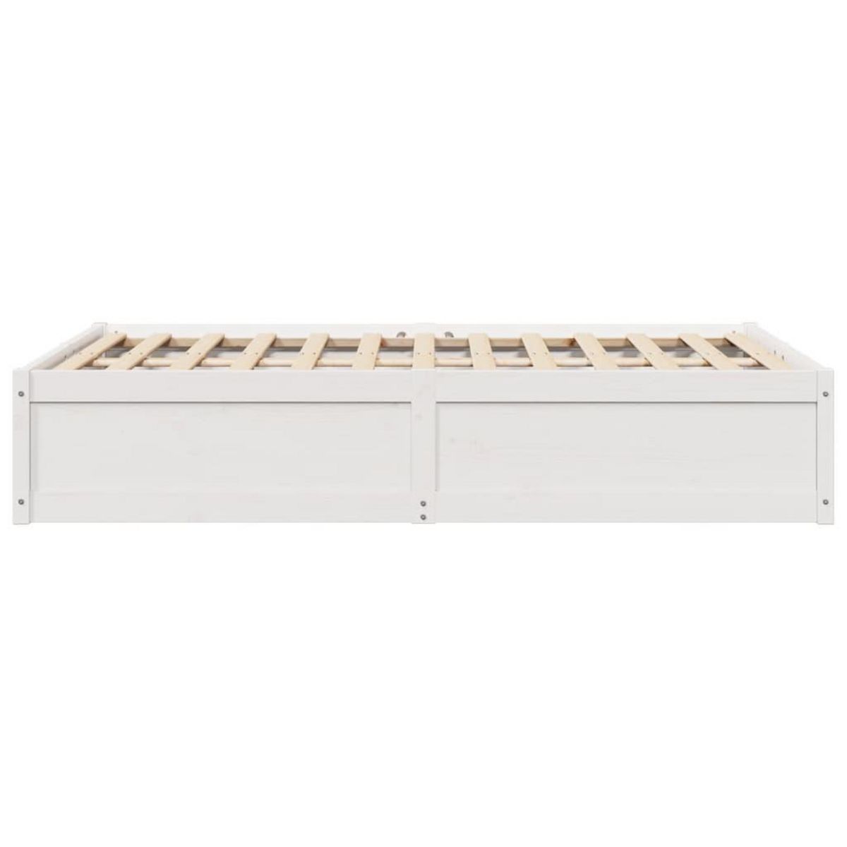 VIDAXL Cadre de lit sans matelas blanc 135x190 cm bois de pin massif