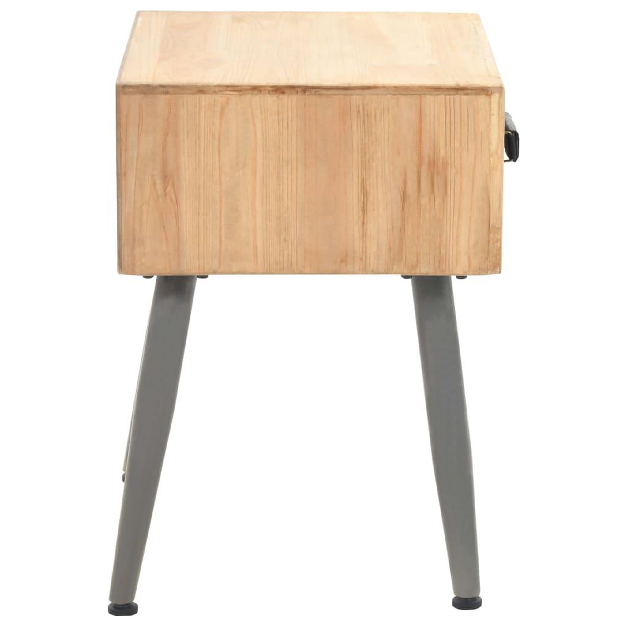 Voir la diapositive 3 : VIDAXL Table de chevet Bois de sapin massif 43 x 38 x 50 cm