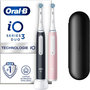 Voir la diapositive 1 : ORAL B Brosse à dents électrique iO 3 Duo Noire et Rose