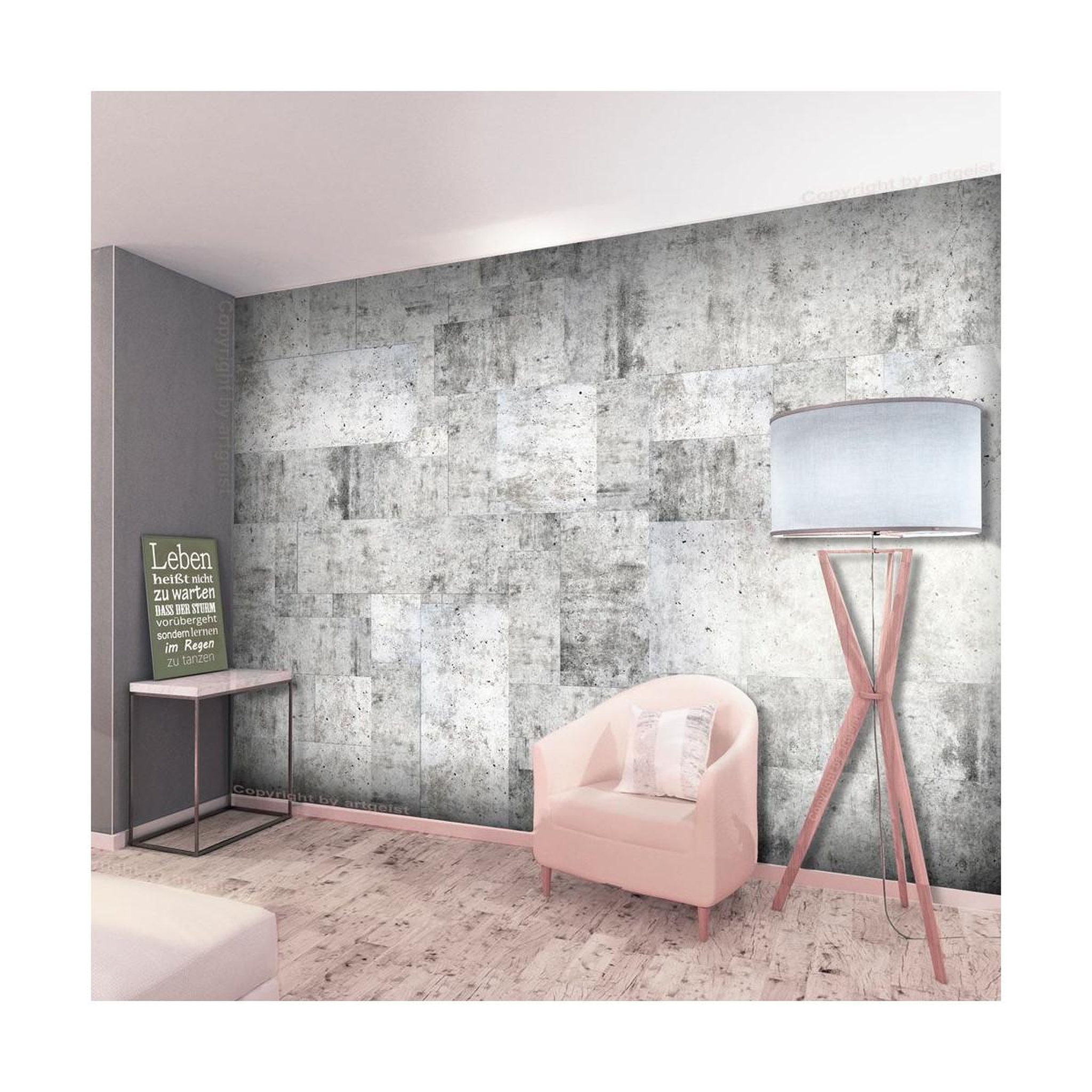 Voir la diapositive 1 : Paris Prix Papier peint  concrete : grey city