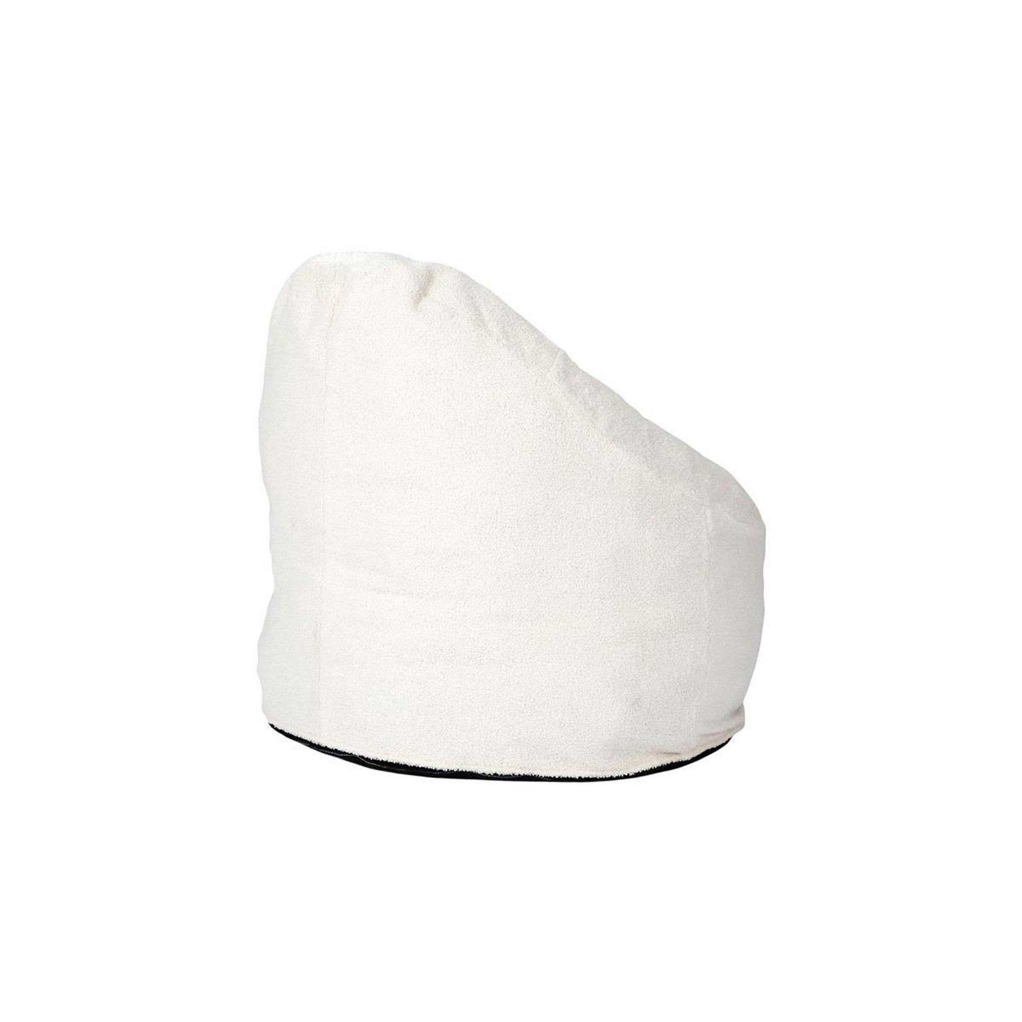 Voir la diapositive 5 : The Home Deco Factory Fauteuil Poire Compressé  Bouclette  90cm Blanc