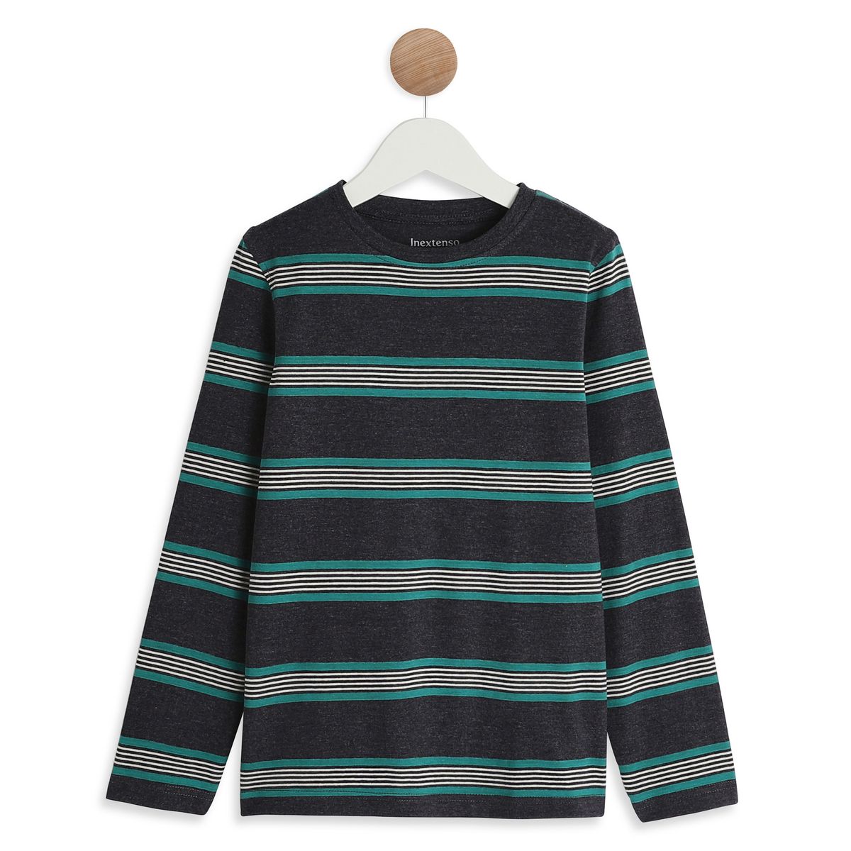 INEXTENSO T-shirt manches longues gris garçon en coton 