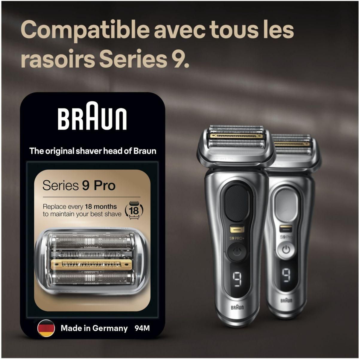 BRAUN Tête de rasoir Cassettes grilles  S9 (94M)