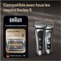 Voir la diapositive 2 : BRAUN Tête de rasoir Cassettes grilles  S9 (94M)