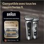Voir la diapositive 2 : BRAUN Tête de rasoir Cassettes grilles  S9 (94M)