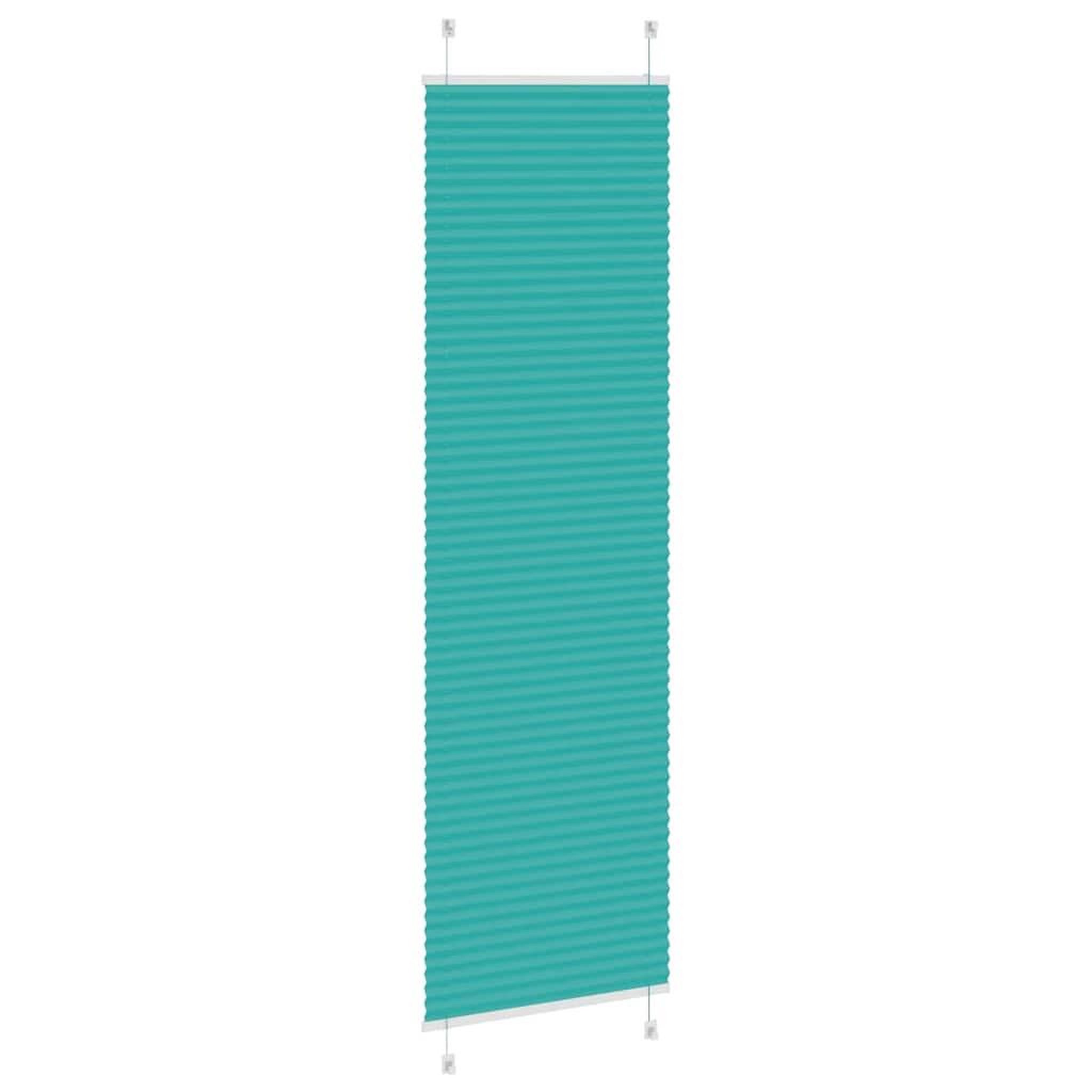 Voir la diapositive 4 : VIDAXL Store plisse vert petrole 65x200 cm largeur du tissu 64,4 cm
