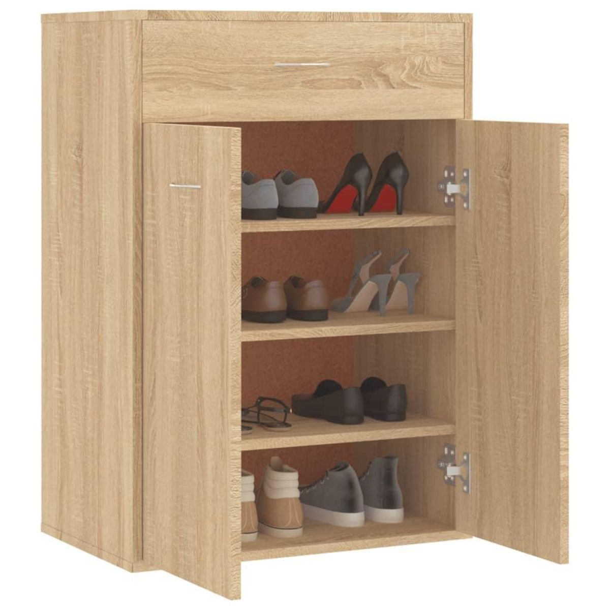 VIDAXL Armoire a chaussures Chene sonoma 60x35x84 cm Bois d'ingenierie