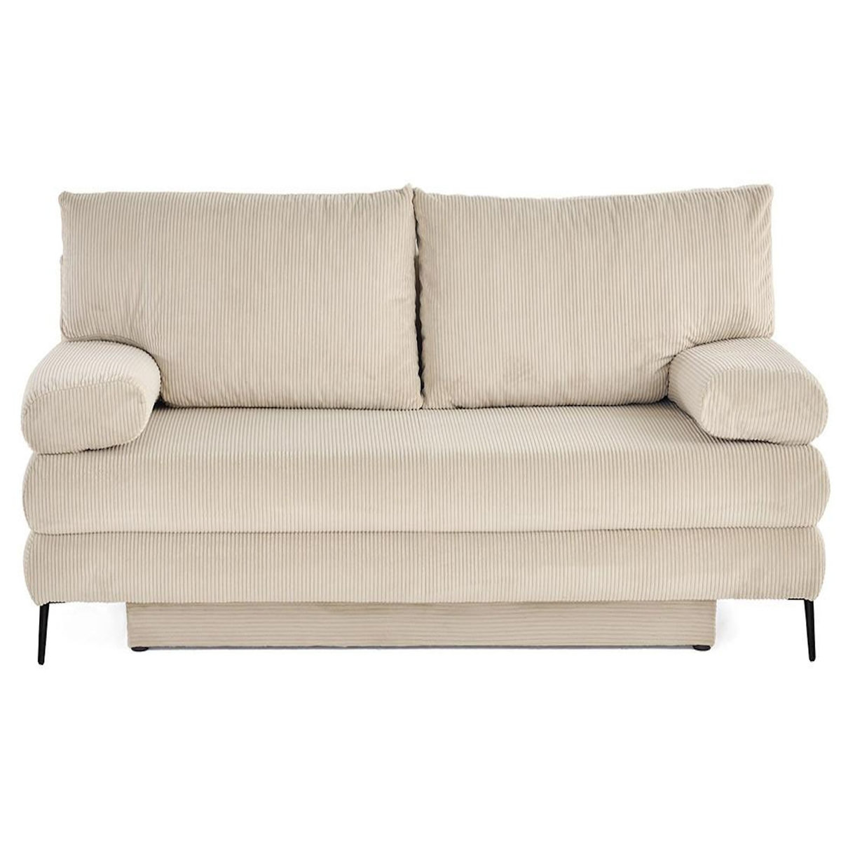 BEST MOBILIER Elton - canapé 3 places convertible avec coffre en velours côtelé